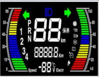 Vehicle Mounted Category VA LCD Display Transparent 7 Segment Lcd Module