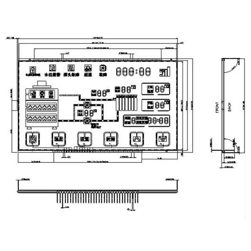 Customizable VA LCD Display Vacuum Fluorescent Display With LED Backlight